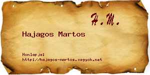 Hajagos Martos névjegykártya